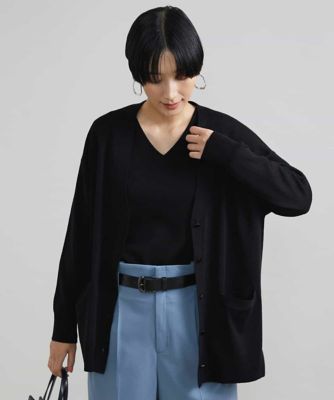 Ｖネックロングウールカーディガン（アンサンブル対応）