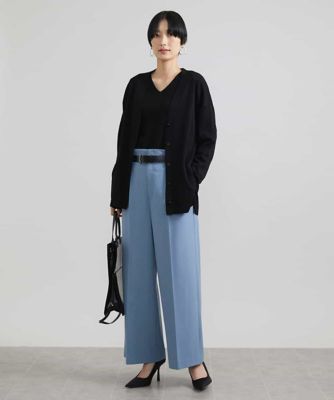 Ｖネックロングウールカーディガン（アンサンブル対応）