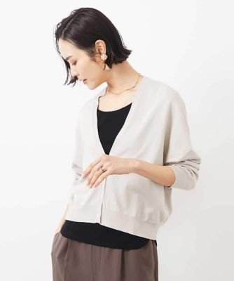 MICHEL KLEIN (Women)/ミッシェルクラン ホールガーメント(R)Vネックカーディガン