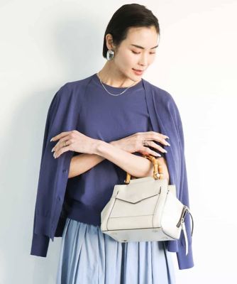 MICHEL KLEIN (Women)/ミッシェルクラン ［アンサンブル対応／接触冷感］Ｖネックニットカーディガン