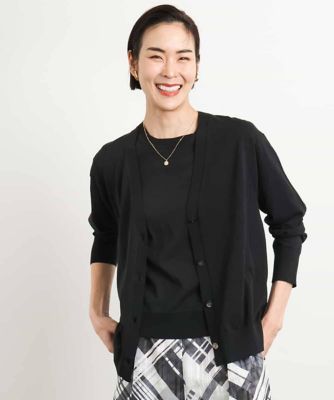［アンサンブル対応／接触冷感］Ｖネックニットカーディガン