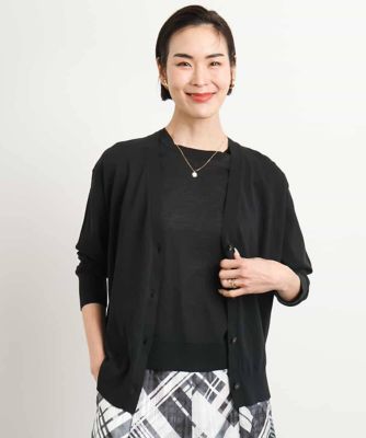 ［アンサンブル対応／接触冷感］Ｖネックニットカーディガン