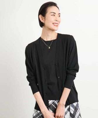 ［アンサンブル対応／接触冷感］Ｖネックニットカーディガン