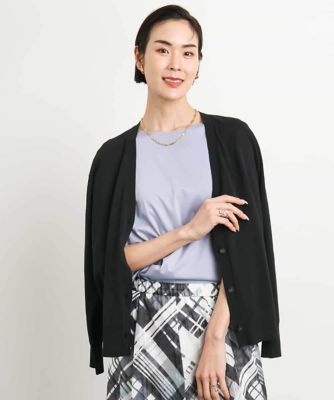 ［アンサンブル対応／接触冷感］Ｖネックニットカーディガン
