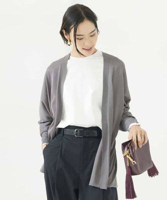 ＜MICHEL KLEIN (Women)＞ドルマンスリーブロングカーディガン