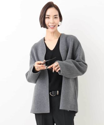 ［ＹＵＲＩ　ＫＯＢＡＹＡＳＨＩコラボ］ストール付きノーカラーコート