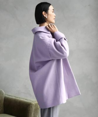 Super100ウールステンカラーコート | MICHEL KLEIN (Women