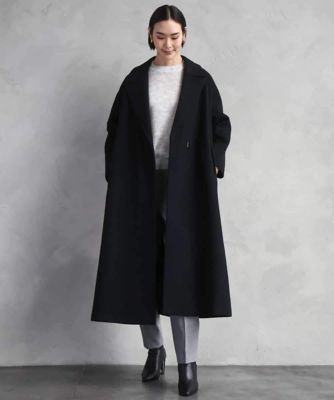 ＜MICHEL KLEIN (Women)＞Ｓｕｐｅｒ１００ウールロングチェスターコート