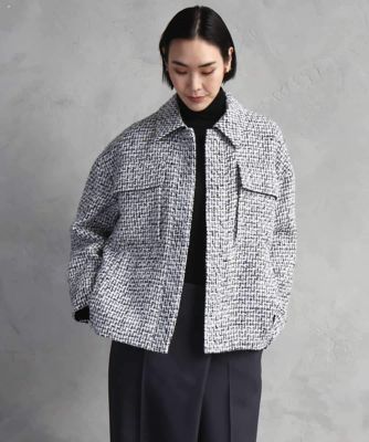 ＜MICHEL KLEIN (Women)＞ファンシーツイードＣＰＯジャケット
