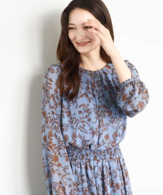 レトロ花柄ブラウス／洗える | MK MICHEL KLEIN (Women)/エムケー