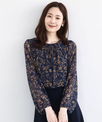 レトロ花柄ブラウス／洗える | MK MICHEL KLEIN (Women)/エムケー