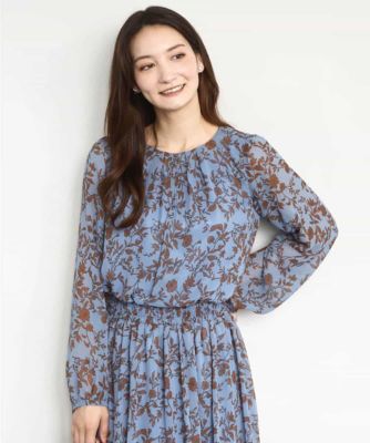 レトロ花柄ブラウス／洗える | MK MICHEL KLEIN (Women)/エムケー