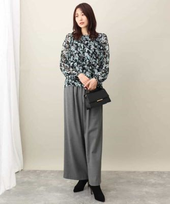 新品8,2万◆パリ◆ポールカ◆繊細＆優美なスモークピンク系シルクシフォンブラウス WEB限定】シルクスカーフ 58×58cm シフォン 猫柄 鳥柄 ロゴ UV