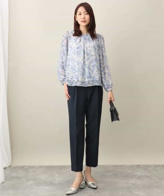 花柄シフォンブラウス／洗える | MK MICHEL KLEIN (Women)/エムケー