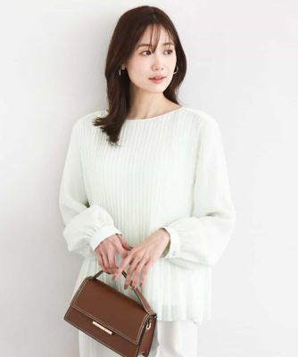 プリーツデザインブラウス／洗える | MK MICHEL KLEIN (Women