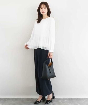 プリーツデザインブラウス／洗える | MK MICHEL KLEIN (Women