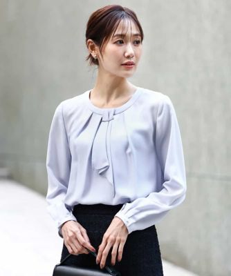 ＜MK MICHEL KLEIN (Women)＞マルチｗａｙボウタイブラウス／洗える