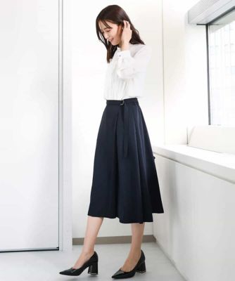 ピンタックデザインジョーゼットブラウス／洗える