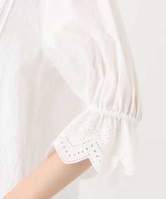 刺繍デザインブラウス／洗える