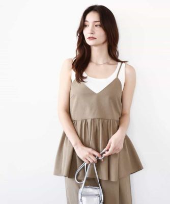 新品 MIESROHE 24SS リネンライク ビスチェ new ⁡ □ MIXリネンライクキャミソールビスチェ ⁡ color