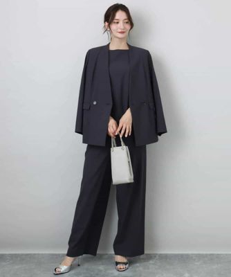 タックスリーブストレッチブラウス／洗える