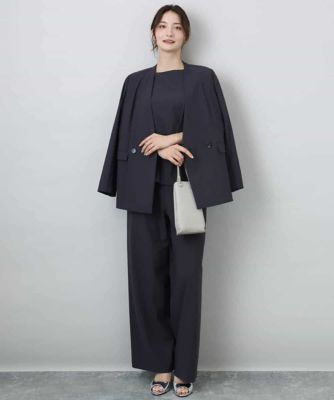タックスリーブストレッチブラウス／洗える