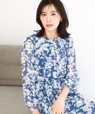 花柄シフォンブラウス／洗える | MK MICHEL KLEIN (Women)/エムケー