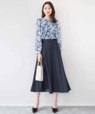 洗える］花柄シフォンブラウス | MK MICHEL KLEIN (Women)/エムケー