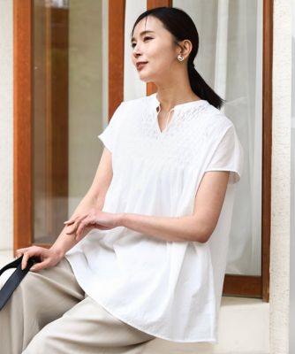 伊勢丹別注コットンブラウス 洗えるコットンブラウス | Leilian plus house (Women/大きいサイズ