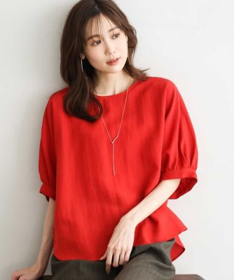 ＜MK MICHEL KLEIN (Women)＞［ＵＶカット／接触冷感／洗える］ボリュームスリーブブラウス