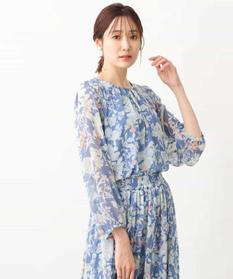 花柄シフォンブラウス／洗える | ファッション・服 | 三越伊勢丹