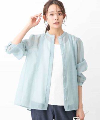 シアーシャツブラウス／洗える | MK MICHEL KLEIN (Women)/エムケー