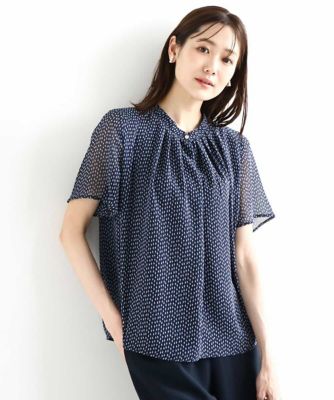 MICALLE MICALLE スクエアドット柄シャツ MICALLE MICALLE スクエアドット柄シャツ