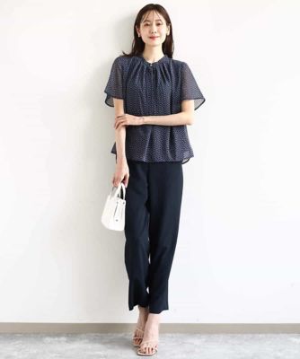 美品✨定価１.１万❤️　洗える　ブランケット ステッチ フレアスリーブ ブラウス S.ESSENTIALS]フレアスリーブブラウス | KOBUNSHA SELECT SHOP