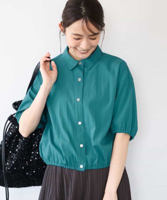 ＜MK MICHEL KLEIN (Women)＞［接触冷感／洗える］クロップド丈シャツ