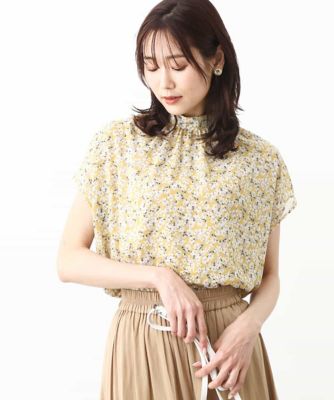 ＜MK MICHEL KLEIN (Women)＞小花柄シフォンブラウス／２ｗａｙ／洗える