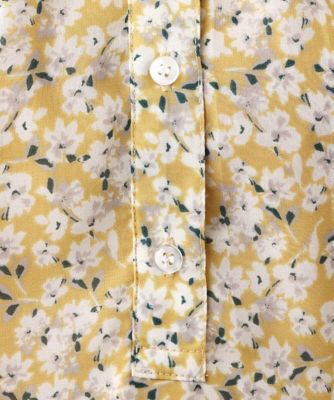 小花柄シフォンブラウス／２ｗａｙ／洗える