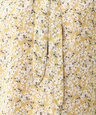 小花柄シフォンブラウス／２ｗａｙ／洗える