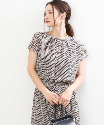 ＜MK MICHEL KLEIN (Women)＞チェック柄シフォンブラウス／洗える