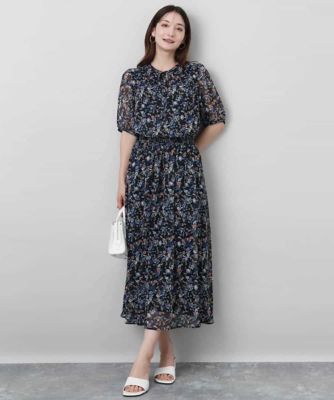 フラワードットプリントシフォンブラウス／洗える | MK MICHEL KLEIN