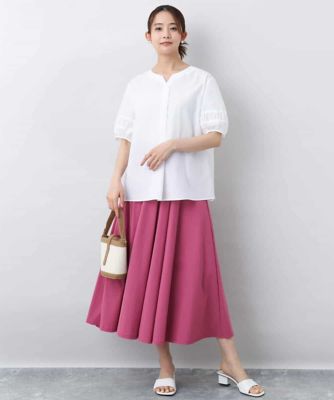 MK MICHEL  / エムケーミッシェルクラン キーネックブラウス/UVカット/接触冷感/洗える キーネックブラウス/UVカット/接触冷感/洗える(ブラウス・シャツ