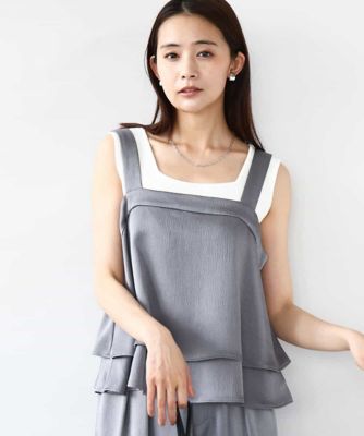 ＜MK MICHEL KLEIN (Women)＞ティアードキャミビスチェ／洗える