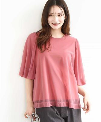 MK ミッシェルクラン（MK MICHEL  ）/【小さいサイズ】レイヤードチュールブラウス×タンクトップ/接触冷感/洗える レイヤードチュールブラウス×タンクトップ／接触冷感．／洗える | MK