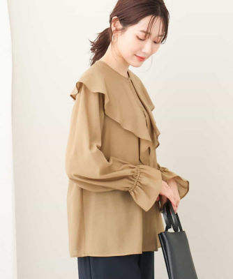 MK MICHEL  / エムケーミッシェルクラン フリルデザインブラウス/洗える フリルデザインブラウス／洗える | MK MICHEL KLEIN (Women