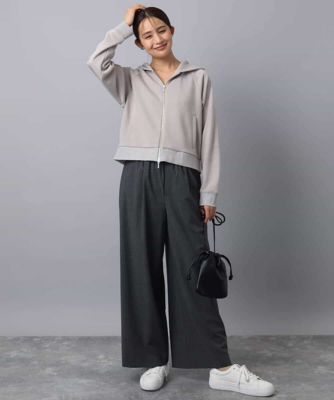 ラメ裏毛スウェットダブルジップパーカー／洗える | MK MICHEL KLEIN