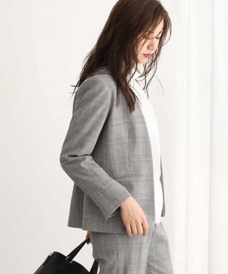 ＜MK MICHEL KLEIN (Women)＞カラーレスジャケット（無地・チェック）／洗える