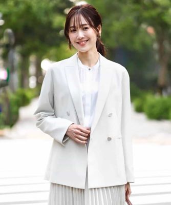 ダブルブレストジャケット／洗える | MK MICHEL KLEIN (Women