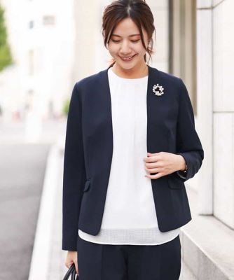＜MK MICHEL KLEIN (Women)＞カラーレスジャケット／制菌加工／洗える