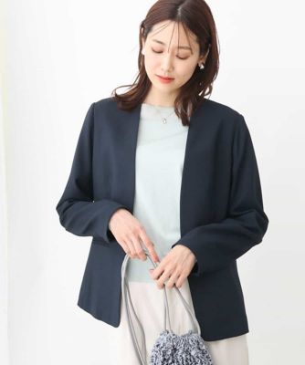 ＜MK MICHEL KLEIN (Women)＞カラーレスジャケット／セットアップ対応／洗える