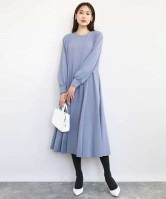 ＜MK MICHEL KLEIN (Women)＞ツイルジャージーワンピース／洗える